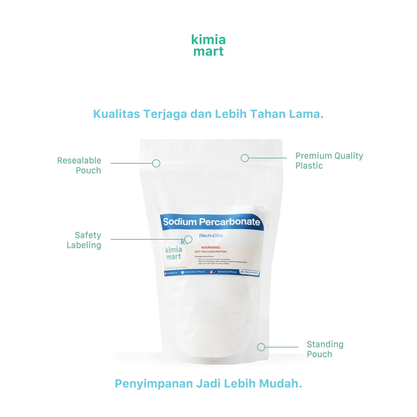 Kimiamart® Oxy Clean Fabric Cleaner / Sodium Percarbonate