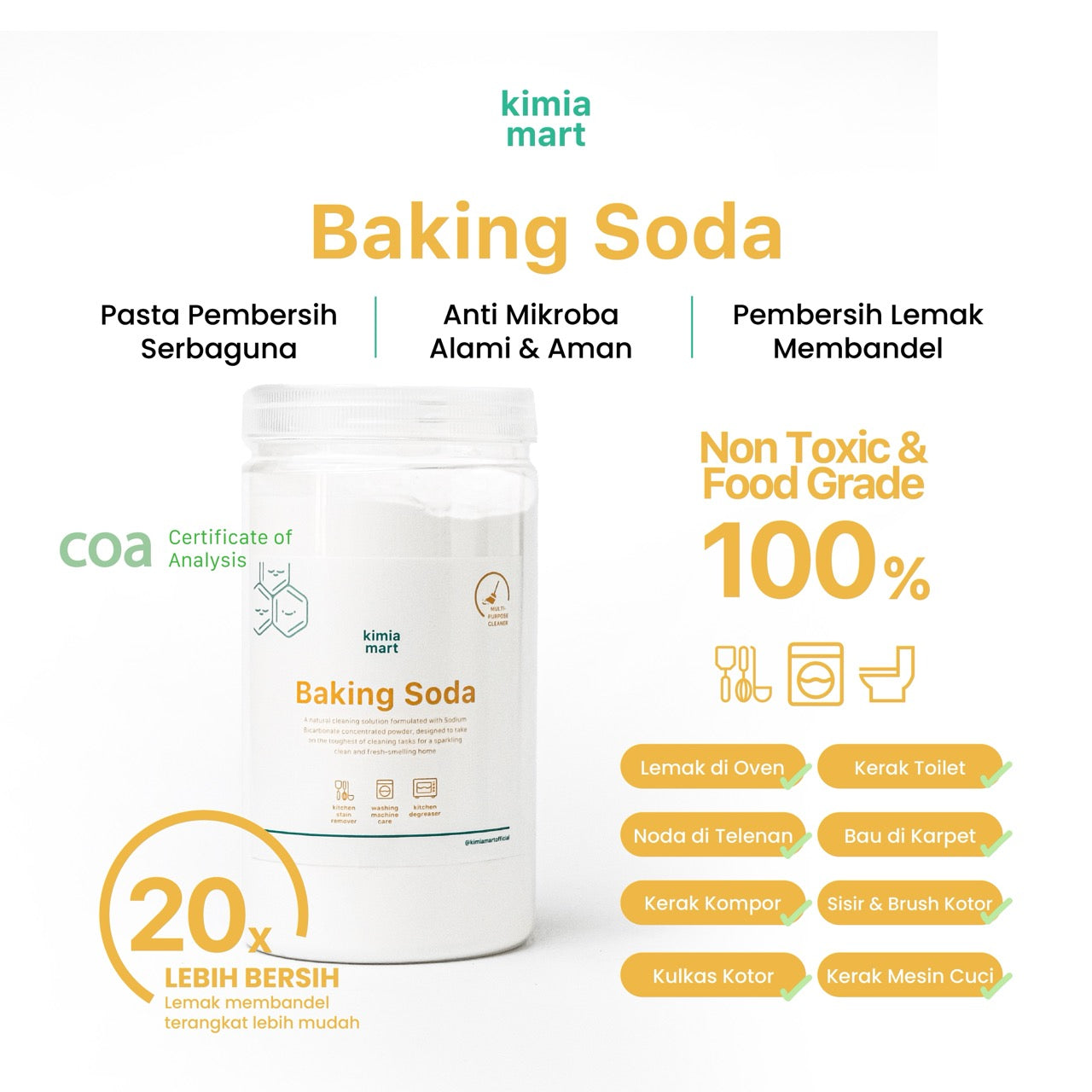 Baking Soda Premium Jar - 1000g