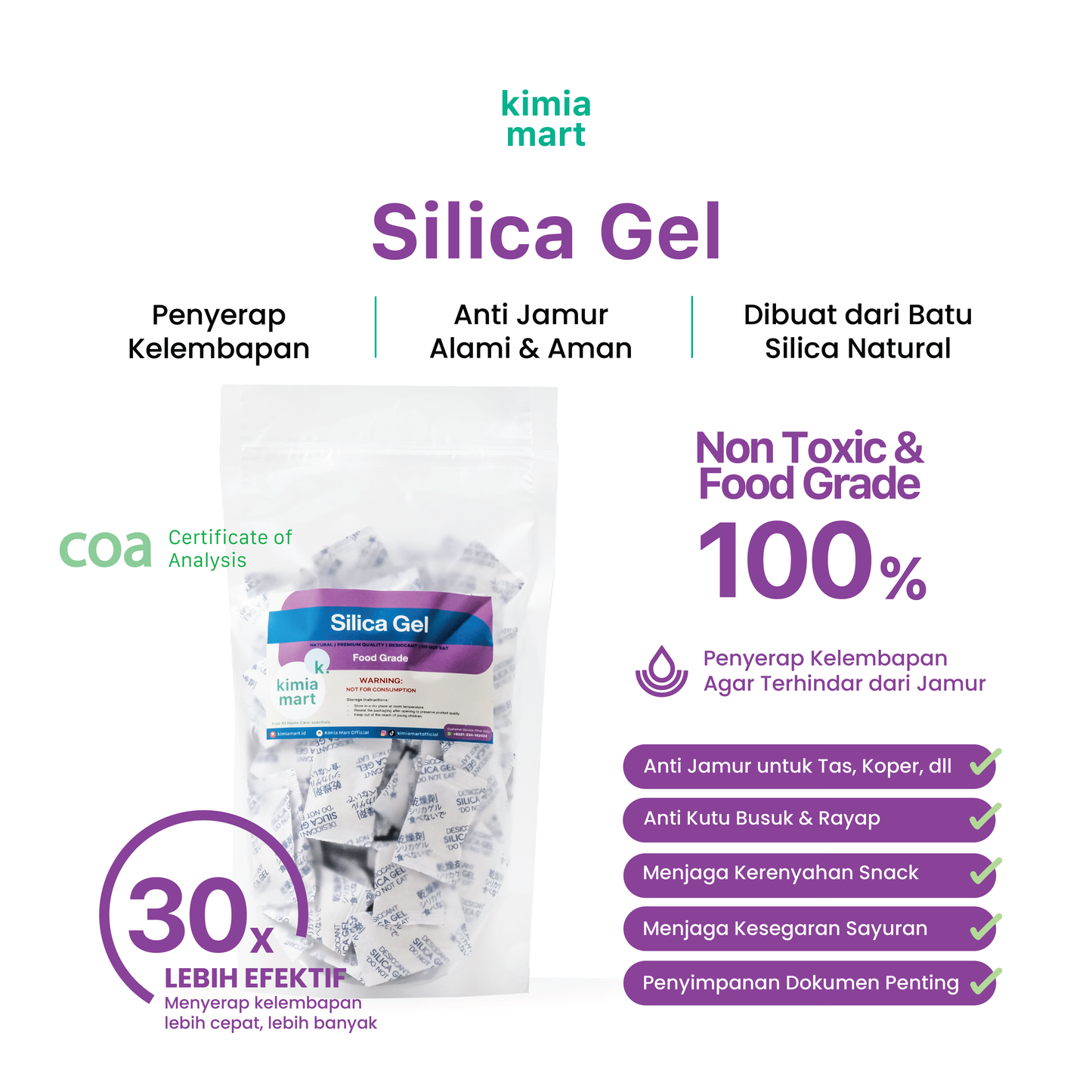 Natural Silica Gel Starter Pouch - 200g